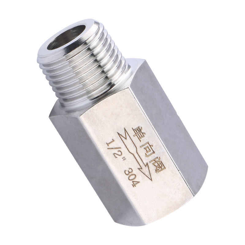 304不锈钢内丝外丝止逆阀止回阀水逆止流阀气动液体内外螺纹124分