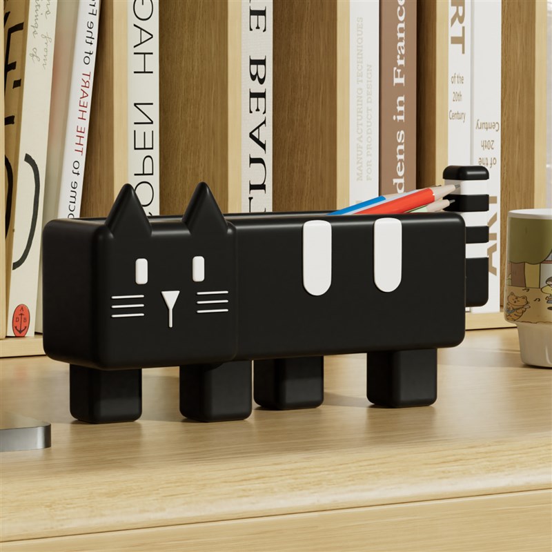 可爱猫咪入门钥匙收纳玄关摆件卧室梳妆台收纳盒客厅遥控器装饰品