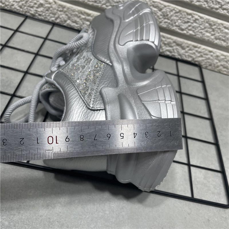 断码处理欧货老爹鞋女网s红超火水钻厚底松糕系带百搭运动休闲鞋