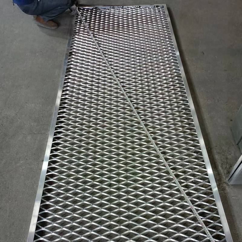 菱形铝拉网拉伸网铝板网铝u网板鱼鳞形六边形装饰天花吊顶幕墙门