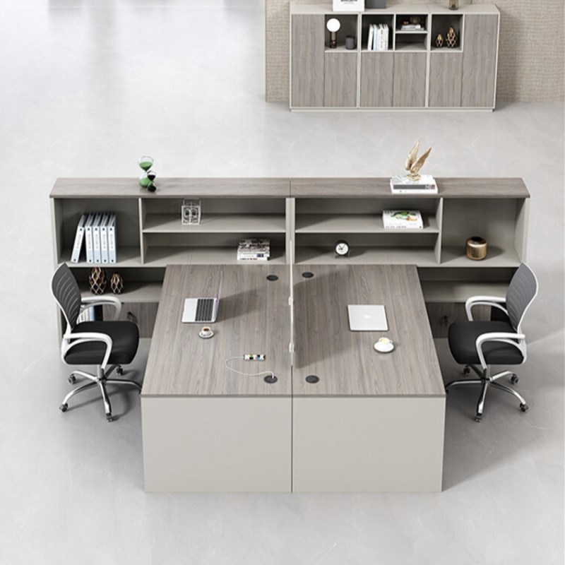 简约现代双人财务办公桌子办公室员工位卡K座工位职员办公桌椅组