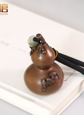 紫铜葫芦摆件小葫芦手把玩件葫芦手把件客厅家居摆设收藏工艺品