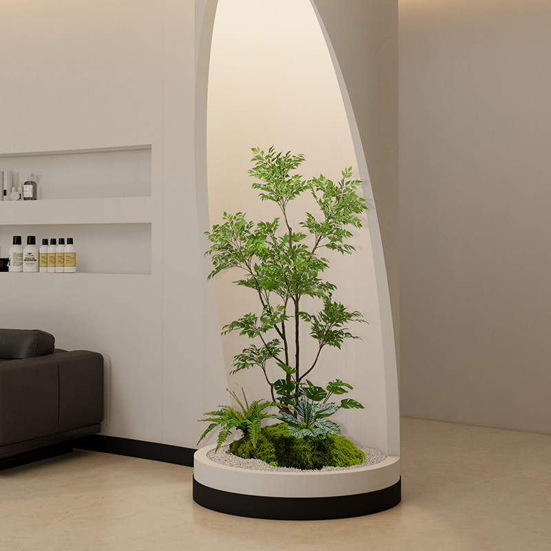 森空间仿真绿植南天竹装饰植物室内美容院简约高级软装搭配微景观