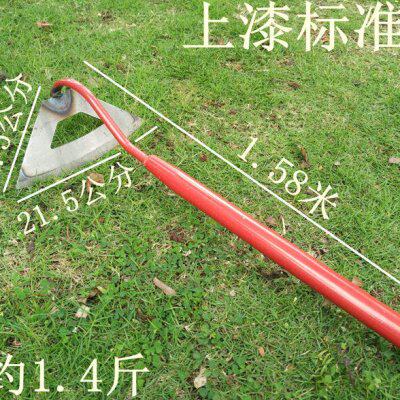 农用工具农具铁柄三角锄头 户外开沟开山除草种菜翻地草耙子