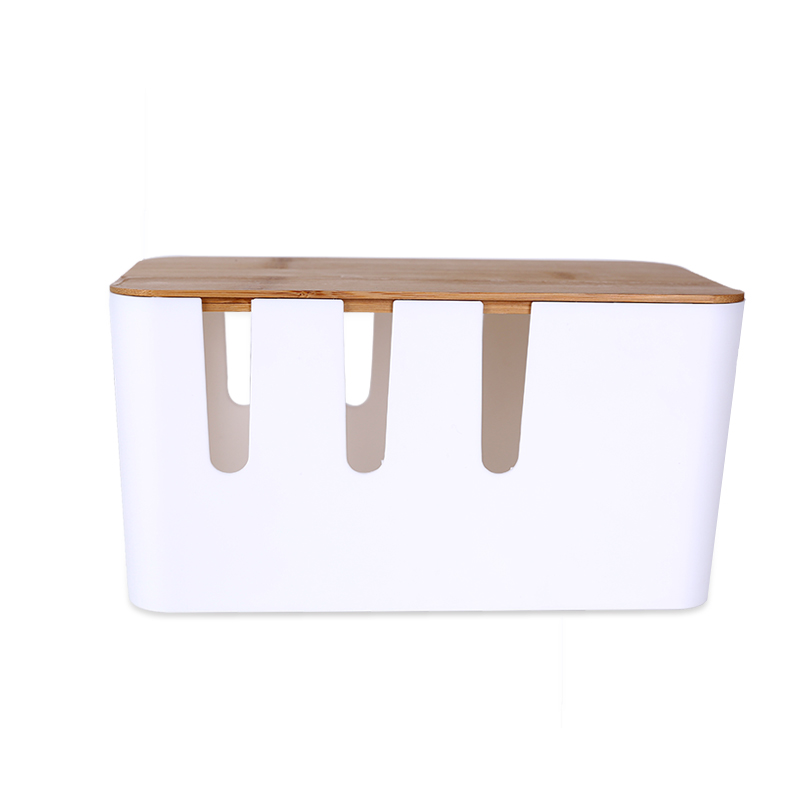 电线收纳盒家用集线盒木板充电器遮挡电源线插座排插理线收纳神器