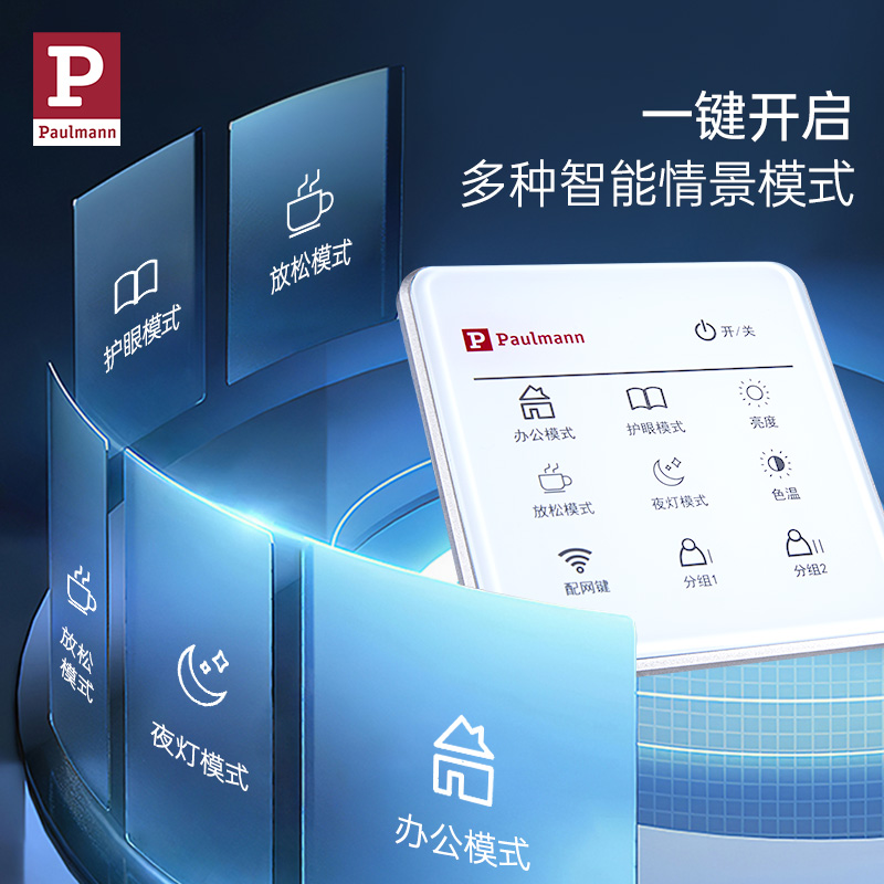 【新品】德国柏曼智能控制面板 家用智能调光遥控器开关