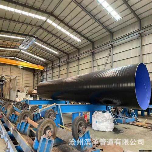 大口径防腐钢管 外聚乙烯PE塑料包覆内环氧粉末防腐螺旋焊接钢管