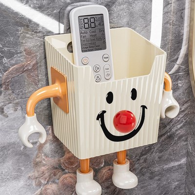 遥控器收纳盒壁挂式上墙客厅创意筐空调电视手机充电器钥匙放置架