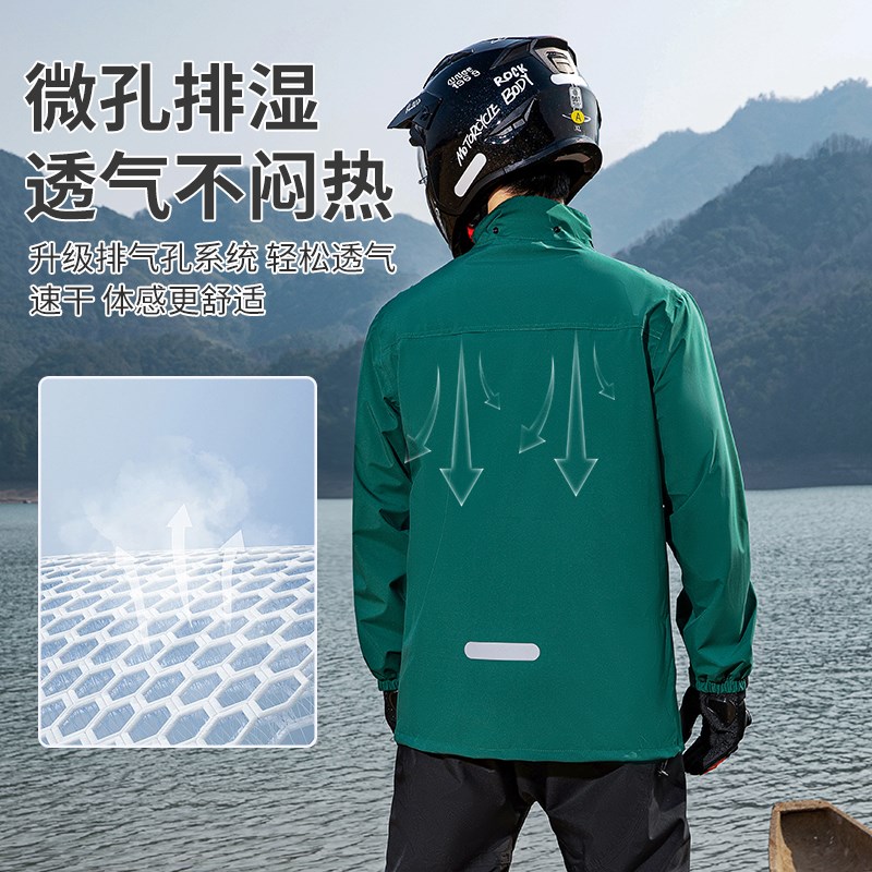 踏板摩托车专用雨衣套装男款单人全身防暴雨分体式新型骑手骑行服