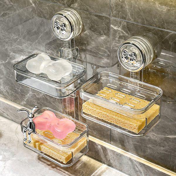 吸盘肥皂盒壁挂式香皂盒置物架免打孔家用浴室卫生间墙上沥水收纳,家庭/个人清洁工具,皂盒,淘宝优惠券,粉丝福利购,淘宝优惠卷