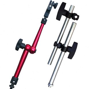 百分表支架单杆夹具支撑杆连接杆杠杆磁力表座配件带微调万向表杆