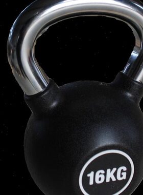 黑色PU实心壶铃女士健身家用男士哑铃竞技专业壶铃球提壶4-20公斤