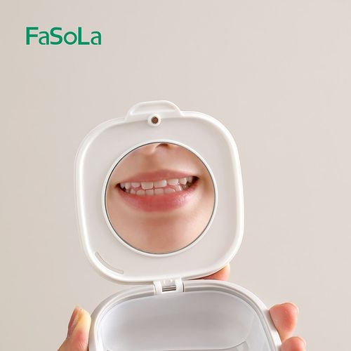 FaSoLa牙套收纳盒可携式带镜子隐形牙套盒正畸牙齿保持器盒子清洗
