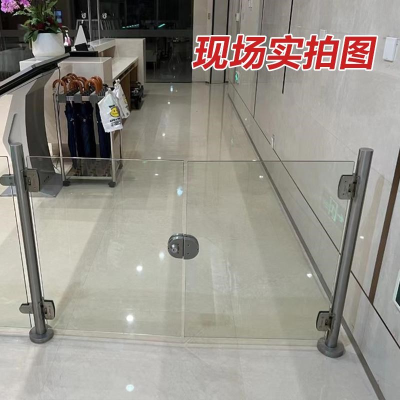 通道闸机亚克力摆臂护栏围挡屏障手推门固定栏杆透明摆闸玻璃挡板