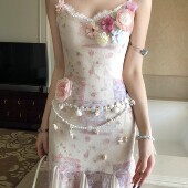 沙滩度假风叠戴贝壳流苏珍珠腰链女配裙子腰带海边旅游拍照装 饰品