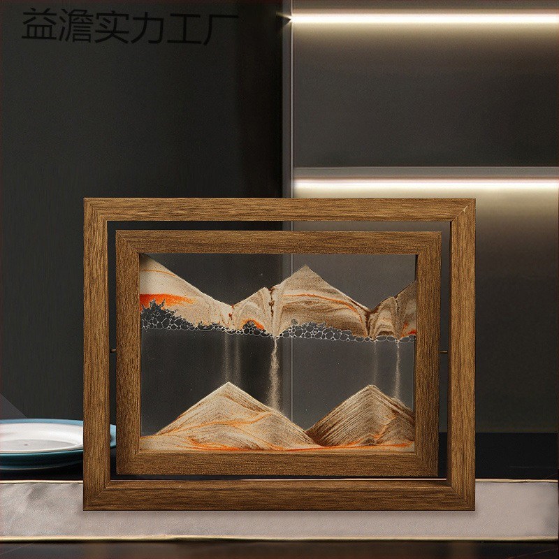 客厅摆件卧室流沙画创意玻璃3d立体沙R漏画装饰家居艺术