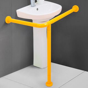 面盆夹角扶手老人公厕残卫面盆洗手柱盆把手可定制