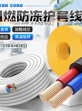国标家用VV电缆线2芯3芯4芯1.52.546平方户外三相护套电线软线