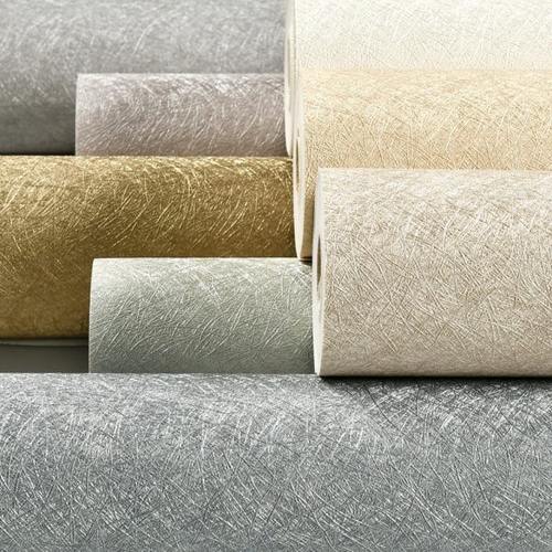 纯色3D立体蚕丝素色北欧风格墙纸 现代简约温馨 卧室客厅满铺壁纸