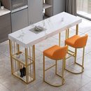 大理石吧台桌家用轻奢岩板中岛台高脚餐桌客厅隔断柜开放式 厨房