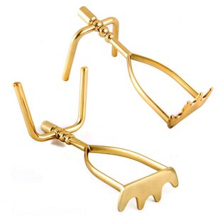 台球猪扒叉 高架炮架杆器 台球架杆器 桌球架杆头 铝合金 金色