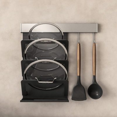 UOCO由可锅盖架厨房置物架壁挂收纳架太空铝