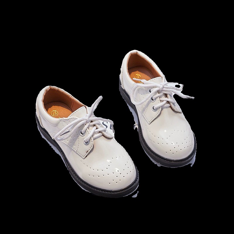 男童皮鞋白色英伦风黑色学生鞋儿童软底舞蹈表演出鞋小男孩花童鞋