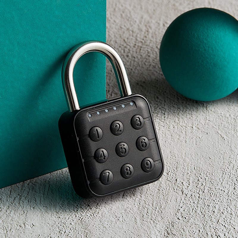 按键挂锁防水门锁健身房衣柜宿舍数字按键智能电子指纹密码锁挂锁
