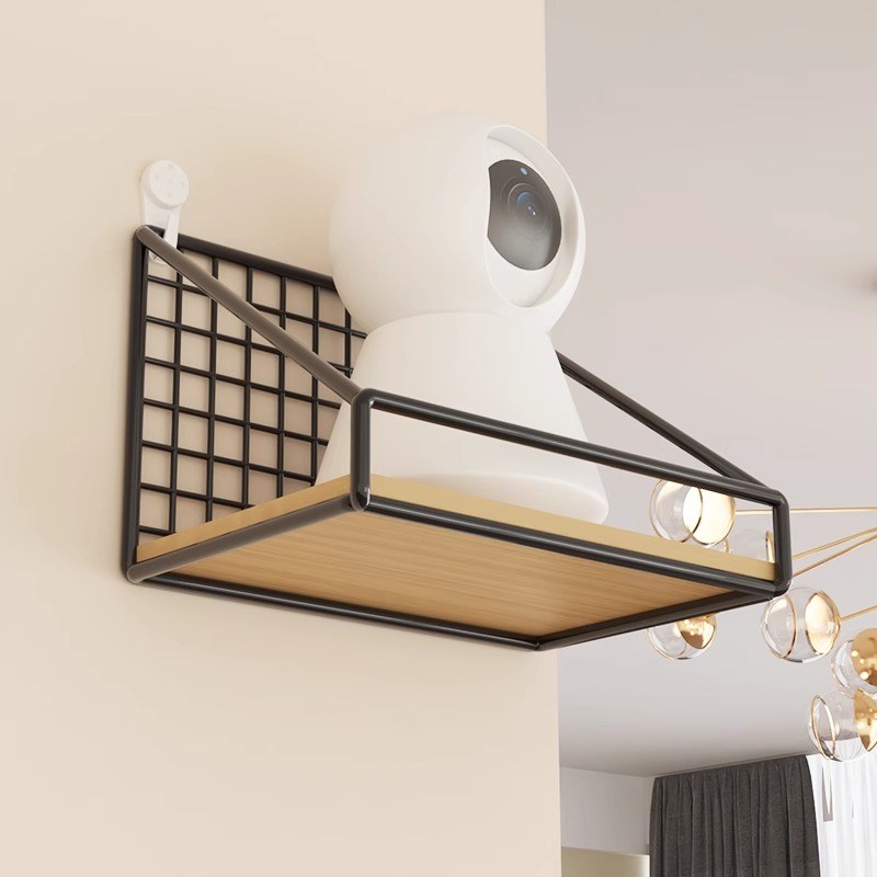 摄像头家用室外墙上室内置物架支架免打孔监控机架路由器收纳架子