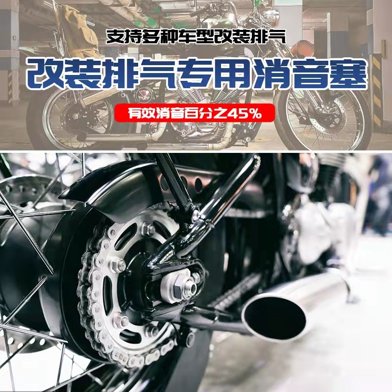 适用于哈蕾XL883 X48小哈蕾750 VH排气改装排气消音器 消音塞