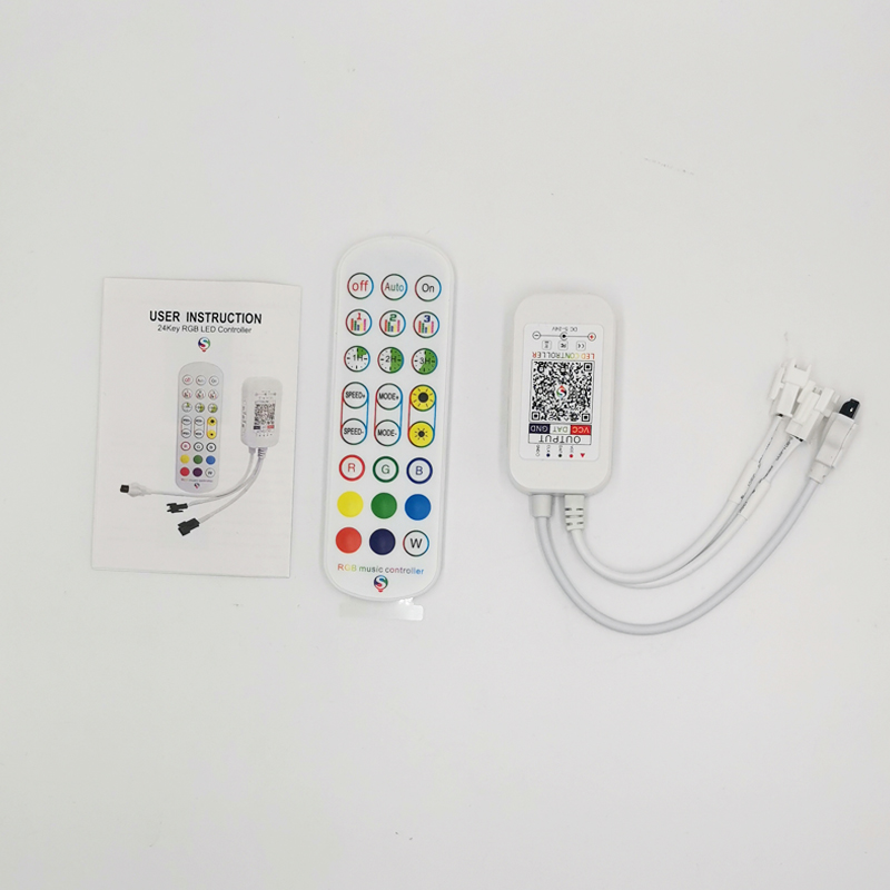 幻彩灯带14键24键遥控器APP蓝牙智能WIFI控制器信号同步放大器
