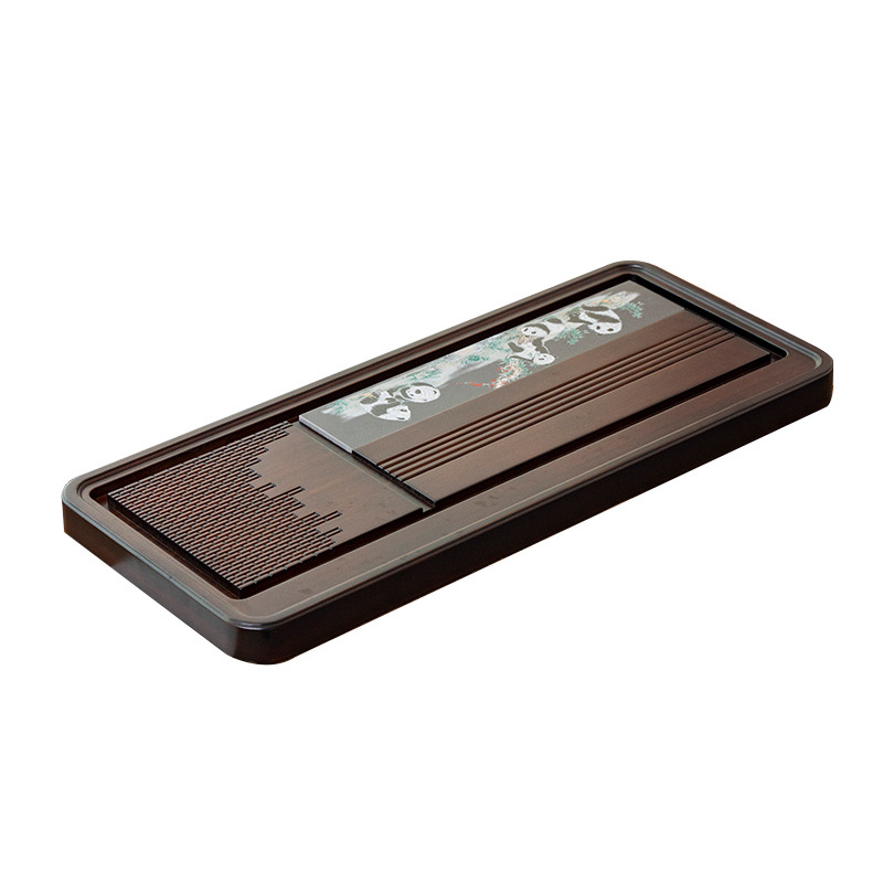 简约重竹茶盘家用客厅竹制茶台托盘轻奢现代干泡台长方形排水茶海