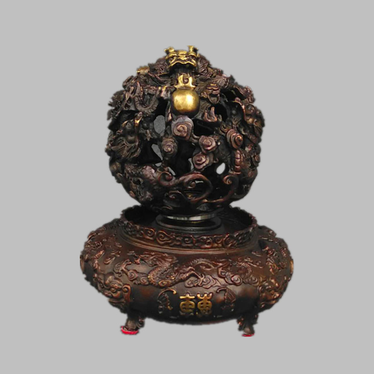 厂价供应铜器 仿古 九龙戏珠铜鼎 九转乾坤鼎批发