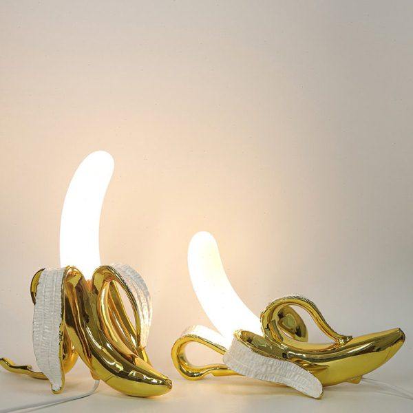 意大利北欧酒店卧室装饰摆件香蕉台灯树脂创意礼物儿童房床头夜灯