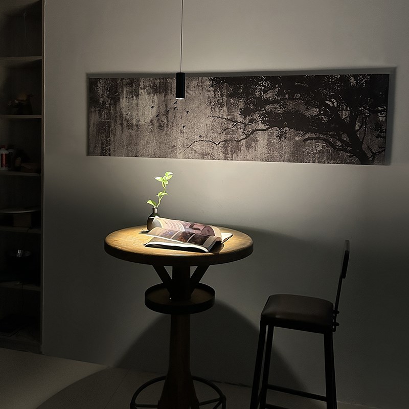 极简约吊灯吧台餐厅桌面自由伸缩升降可调节吊线射灯床头变焦防眩