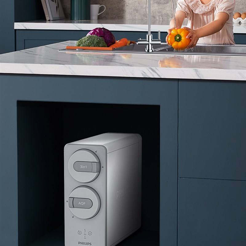 飞利浦全屋净水家用直饮反渗透小型大通量厨下净水器AUT4023 R800