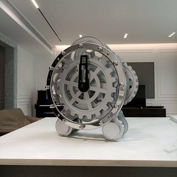 妙刻客厅钟欧式座钟 双脚齿轮旋转钟创意钟表时钟 不锈钢装饰表,家居饰品,座钟,淘宝优惠券,粉丝福利购,淘宝优惠卷