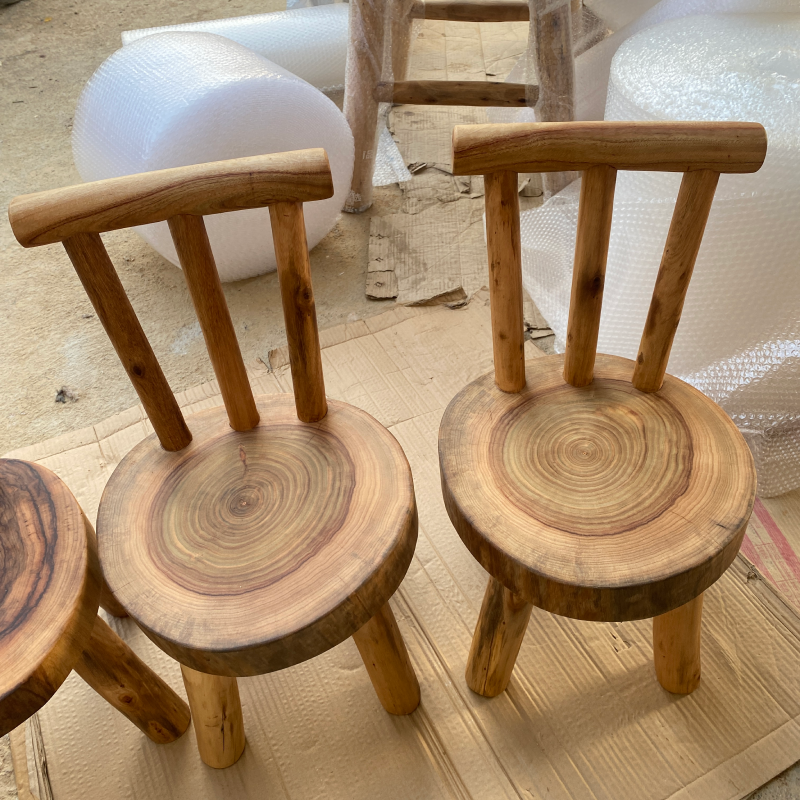 K8香樟木椅子原木靠背主人椅家用实木凳子阳台休闲用餐茶室板凳茶