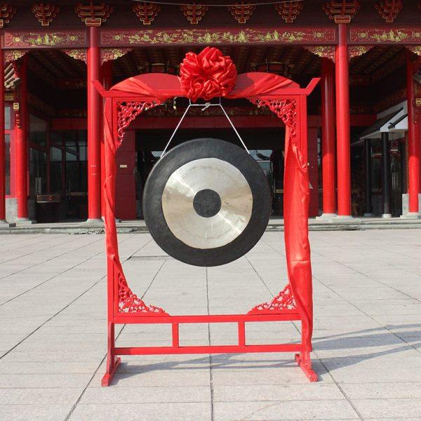 开道铜锣40公分/50/60/70/80/100cm抄锣开业庆典锣配花窗加固架子