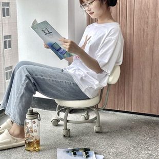 看书沙发椅客厅单人懒人沙发宿舍滑轮矮凳阳台榻榻米儿童阅读椅子