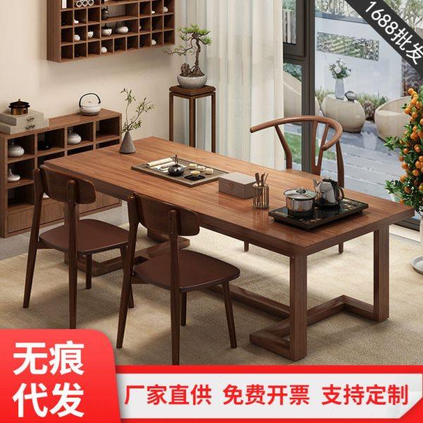 实木茶桌椅组合一桌五椅新中式阳台茶台泡茶桌简约公室大板茶桌,商业/办公家具,茶台/茶桌,淘宝优惠券,粉丝福利购,淘宝优惠卷