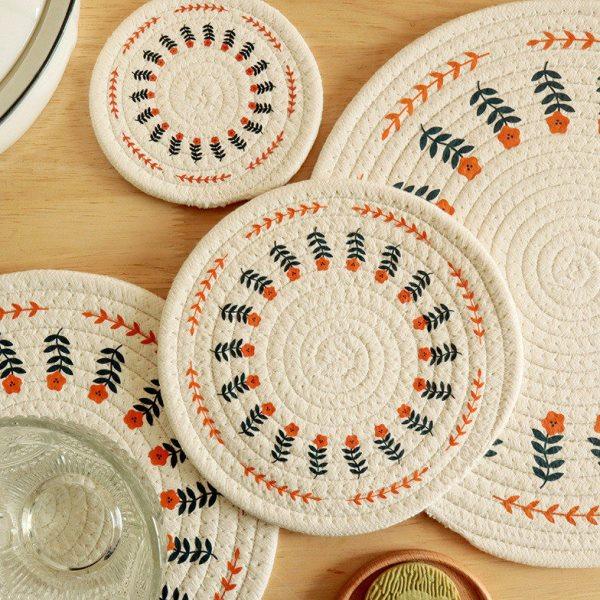 北欧风棉麻编织隔热垫家用餐垫盘碗垫砂锅垫茶杯垫壶垫防烫餐桌垫,餐饮具,杯垫,淘宝优惠券,粉丝福利购,淘宝优惠卷