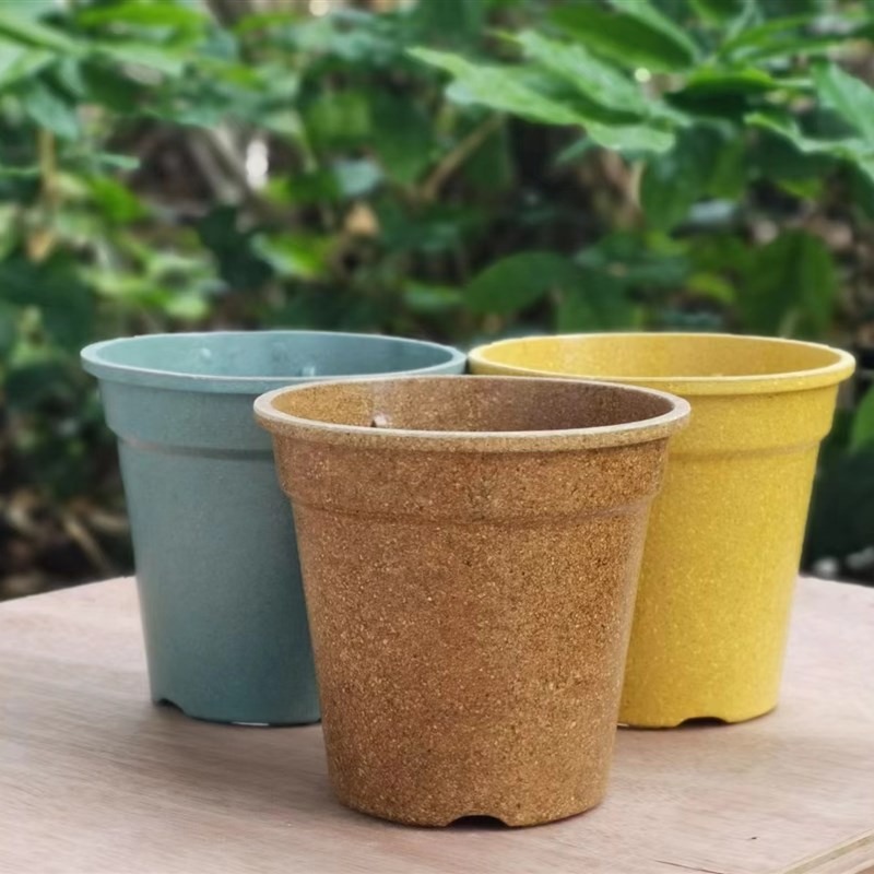 植物纤维环保花盆/稻壳花盆w/欢迎定制/8cm~20cm种植盆