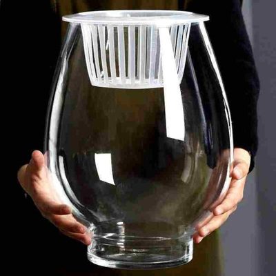 塑料花瓶仿玻璃水培植物瓶水养绿萝花盆大号透明圆球鱼缸器皿容器