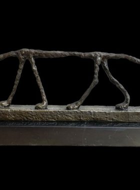 铜雕塑抽象猫贾科梅蒂名作铜像摆件家居饰品创意礼品客厅玄关书房