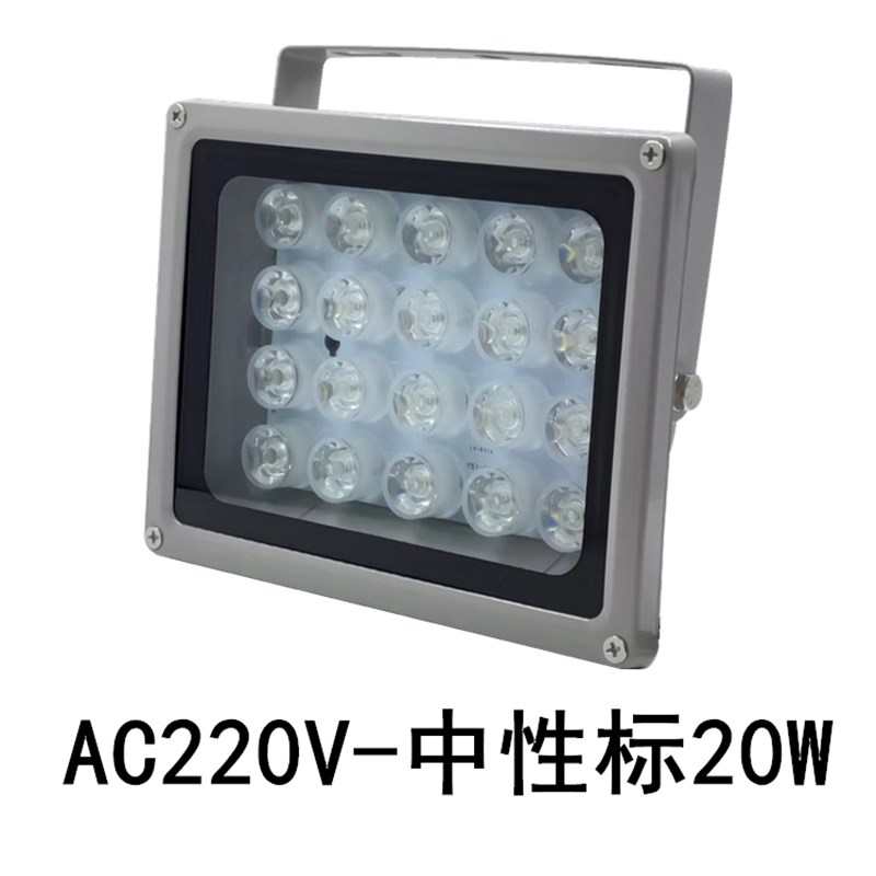 车牌识别系统LED灯停车场白光补光灯立柱外防水220V光控24W监控灯