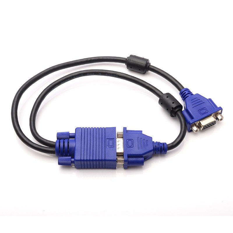 联达科VGA一分二线  电脑屏幕监控分屏线1分2转换线显示器高清分