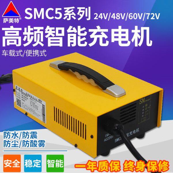 电动观光车巡逻车叉车48V30A60V72V充电器萨美特高频智能充电机