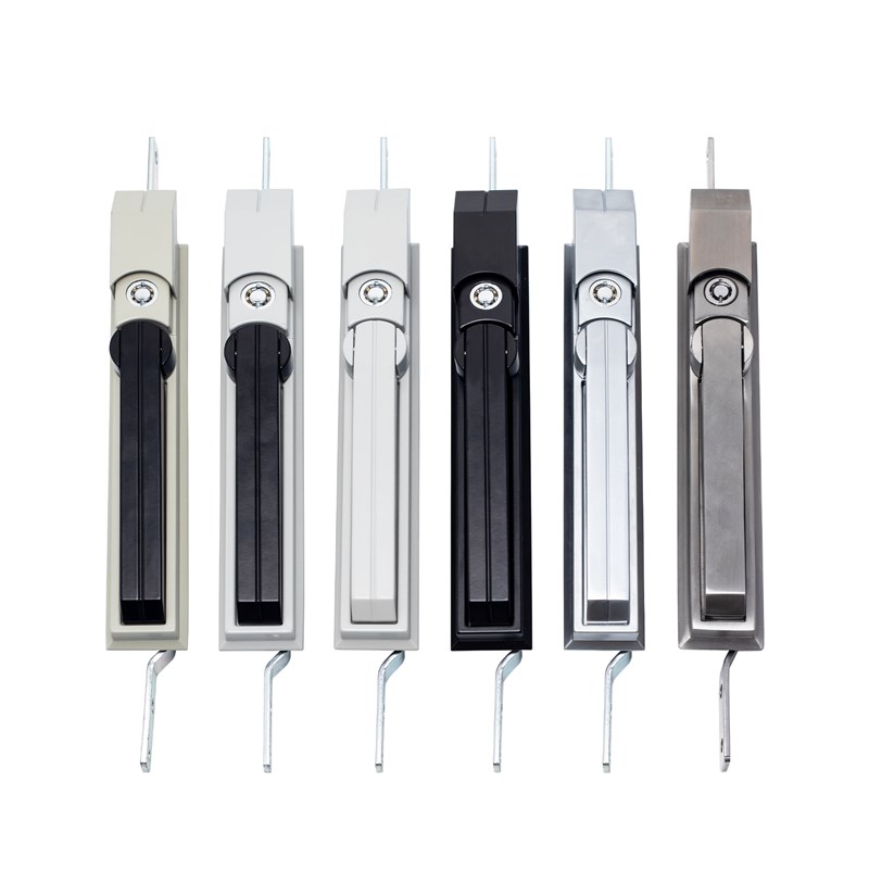 天地连杆锁MS830-1仿威图机柜锁电箱门锁一字三角弹子锁芯不锈钢