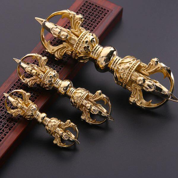 黄铜五股金刚杵九股金刚橛大号永乐法器黄铜手工精品送朋友礼品
